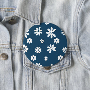 Blume und Petalen 4 Button