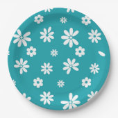 Blume und Petalen 5 Pappteller (Vorderseite)