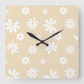 Blume und Petalen 7 Quadratische Wanduhr (Vorderseite)