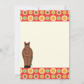 Blume und Pferde Einladung zum Geburtstag (Rückseite)