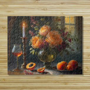 Blume und Pfirsiche Puzzle