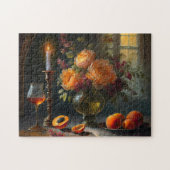 Blume und Pfirsiche Puzzle (Horizontal)