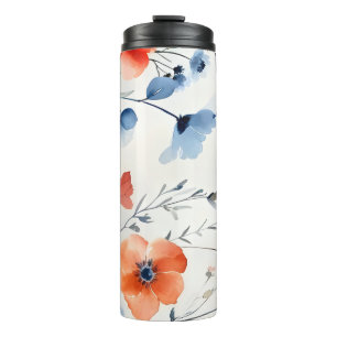 Blume und Pflanze Blumenmuster Digitale Kunst Thermosbecher