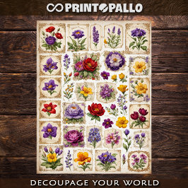 Blume und Pflanze-Dekodierelement zum Ausschneiden Seidenpapier