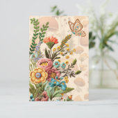 Blume und Pilz Vielen Dank Dankeskarte (Stehend Vorderseite)