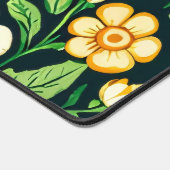 Blume und Pilze aus Grün und Gold Schreibtischunterlage (Ecke)