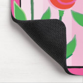 Blume und Pinks und Liebe Mousepad (Ecke)
