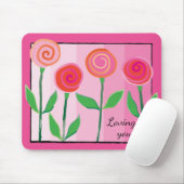 Blume und Pinks und Liebe Mousepad (Mit Mouse)