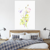 Blume und Pinsel Leinwanddruck (Insitu (Schlafzimmer))