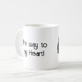 Blume und Pizza Kaffeetasse (Vorderseite Links)