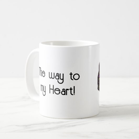 Blume und Pizza Kaffeetasse (Vorderseite Links)