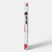 Blume und Polka-Punkte Case-Mate iPhone Hülle (Rückseite / Links)