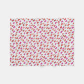 Blume und Polka-Punkte Fleecedecke (Vorderseite (Horizontal))