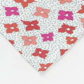 Blume und Polka-Punkte Fleecedecke (Ecke)