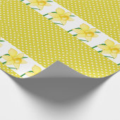 Blume und Polka-Punkte Geschenkpapier (Ecke)