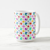 Blume und Polka-Punkte Kaffeetasse (VorderseiteRechts)