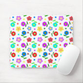 Blume und Polka-Punkte Mousepad (Mit Mouse)