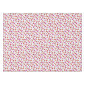 Blume und Polka-Punkte Tischdecke (Vorderseite (Horizontal))