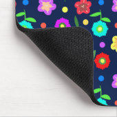Blume und Punkte Mousepad (Ecke)