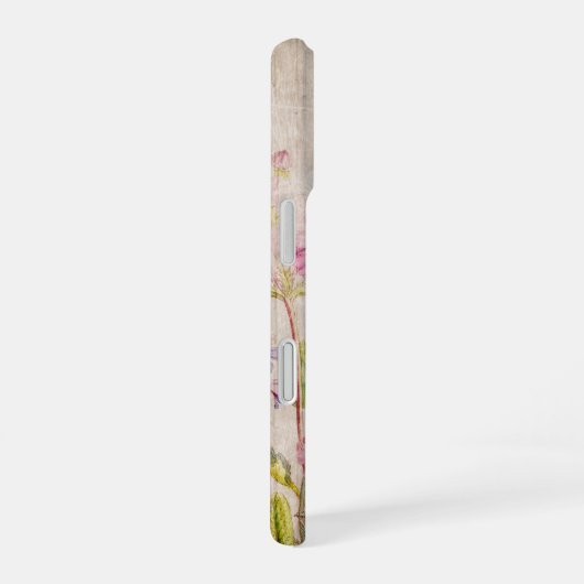 Blume und Quotes iPhone 16 Hülle (Rechte Seite)