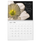 Blume und Quotes Kalender (Mär 2026)