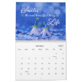 Blume und Quotes Wall Calendar Kalender (Jan 2027)
