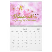 Blume und Quotes Wall Calendar Kalender (Mär 2027)