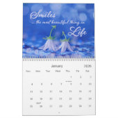 Blume und Quotes Wall Calendar Kalender (Jan 2026)