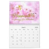 Blume und Quotes Wall Calendar Kalender (Mär 2026)