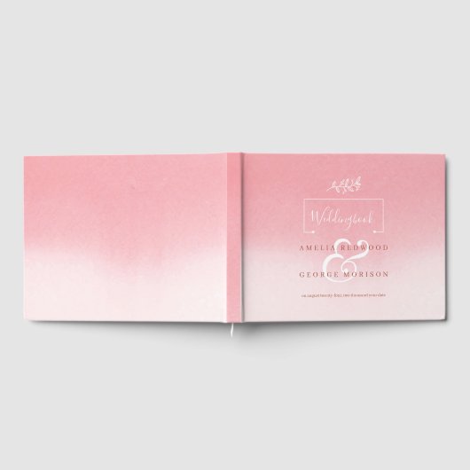 Blume und Rahmen mit Herz Gästebuch (Voll)