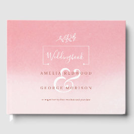 Blume und Rahmen mit Herz Gästebuch