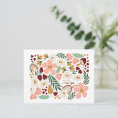 Blume und Regenbogen Valentine Postkarte (Stehend Vorderseite)