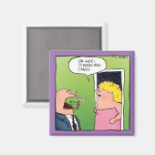 Blume und romantischer Cartoon Magnet (Vorderseite/Rückseite)