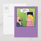 Blume und romantischer Cartoon Postkarte (Vorne/Hinten)