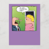 Blume und romantischer Cartoon Postkarte (Vorderseite)