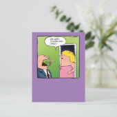 Blume und romantischer Cartoon Postkarte (Stehend Vorderseite)