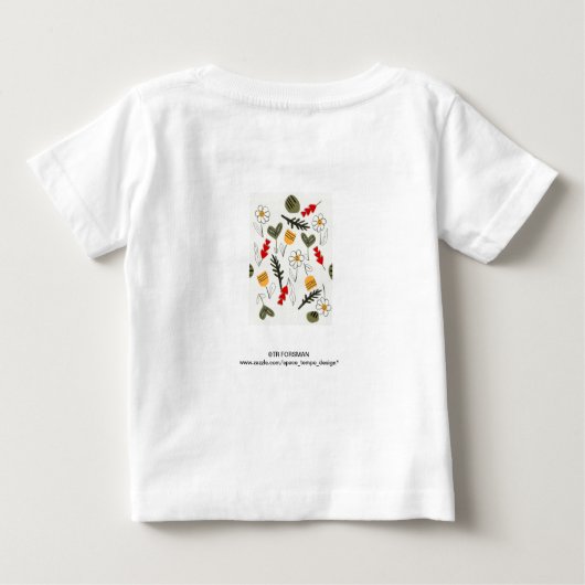 Blume und Saatgut für Kinder oder Frauen Baby T-shirt (Rückseite)