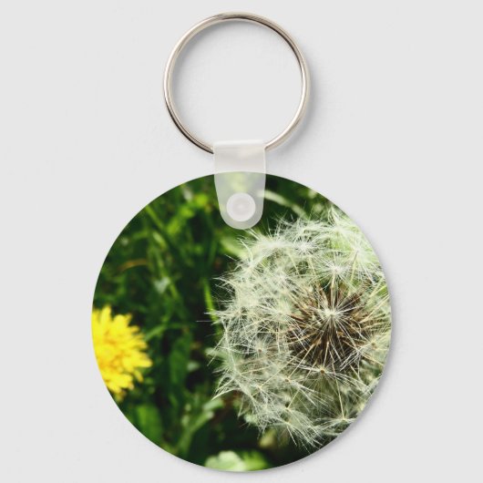 Blume und Samenkopf Schlüsselanhänger (Vorderseite)