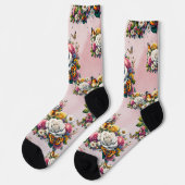 BLUME UND SCHALTFLÄDEN SOCKEN (Linkes Detail)