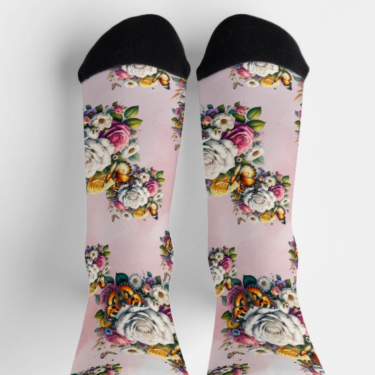 BLUME UND SCHALTFLÄDEN SOCKEN (Oben)
