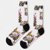 BLUME UND SCHALTFLÄDEN SOCKEN (Linkes Detail)