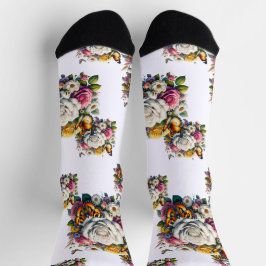 BLUME UND SCHALTFLÄDEN SOCKEN