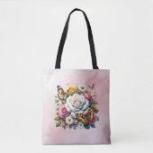 BLUME UND SCHALTFLÄDEN TASCHE (Vorderseite)