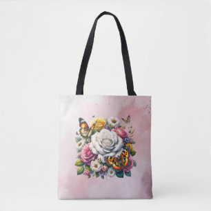 BLUME UND SCHALTFLÄDEN TASCHE