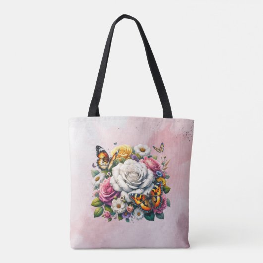 BLUME UND SCHALTFLÄDEN TASCHE (Rückseite)