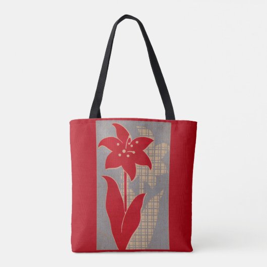 Blume und Schattendruck der Blume Tasche (Rückseite)