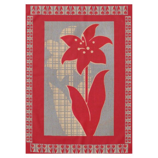 Blume und Schattendruck der Blume Tischdecke (Vorderseite)