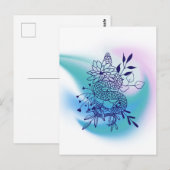 Blume und Schlange Postkarte (Vorne/Hinten)