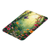 Blume und Schmetterling im verzauberten Regenwald Magnet (Linke Seite)