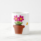Blume und Schmetterling Kaffee-Tasse Kaffeetasse (Mittel)